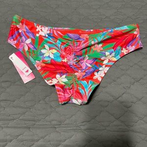 Brand new Exhiliration cheeky bottom, size M (4-6), multi-color.